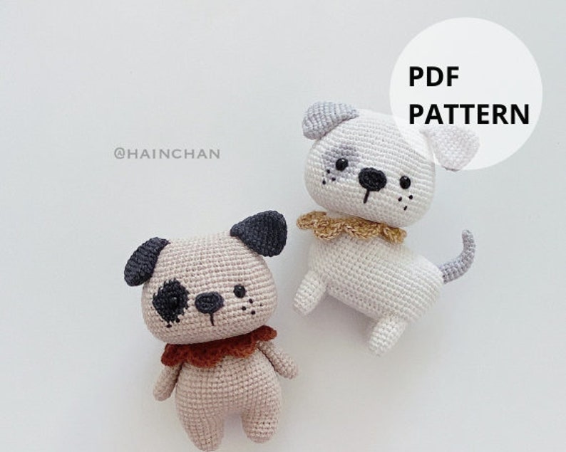 Little Puppies Amigurumi Crochet Pattern 2 Types Included Hainchan image 1