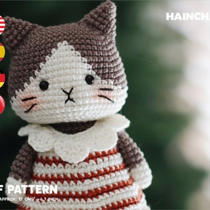 MILLIE the Cat-haakpatroon digitaal - Instant DIY amigurumi-pdf, schattig ontwerp