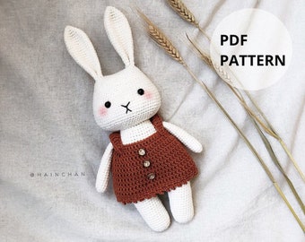 Nana the Bunny Amigurumi Pattern – Crochet Guide by Hainchan, Digital PDF Download