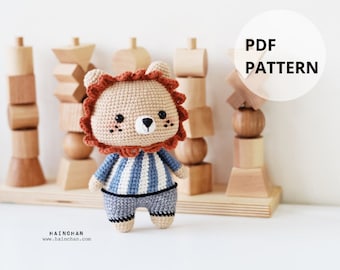 The Little Lion Amigurumi Crochet Pattern - Intermediate Level - Create Your Own Adorable Lion | Hainchan