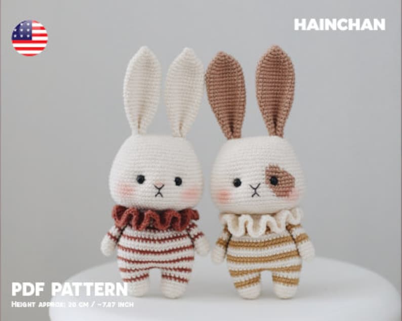 Modèle numérique au crochet Little Bunny 2023 Modèle Amigurumi DIY en téléchargement immédiat au format PDF Idées mignonnes de motifs au crochet image 1