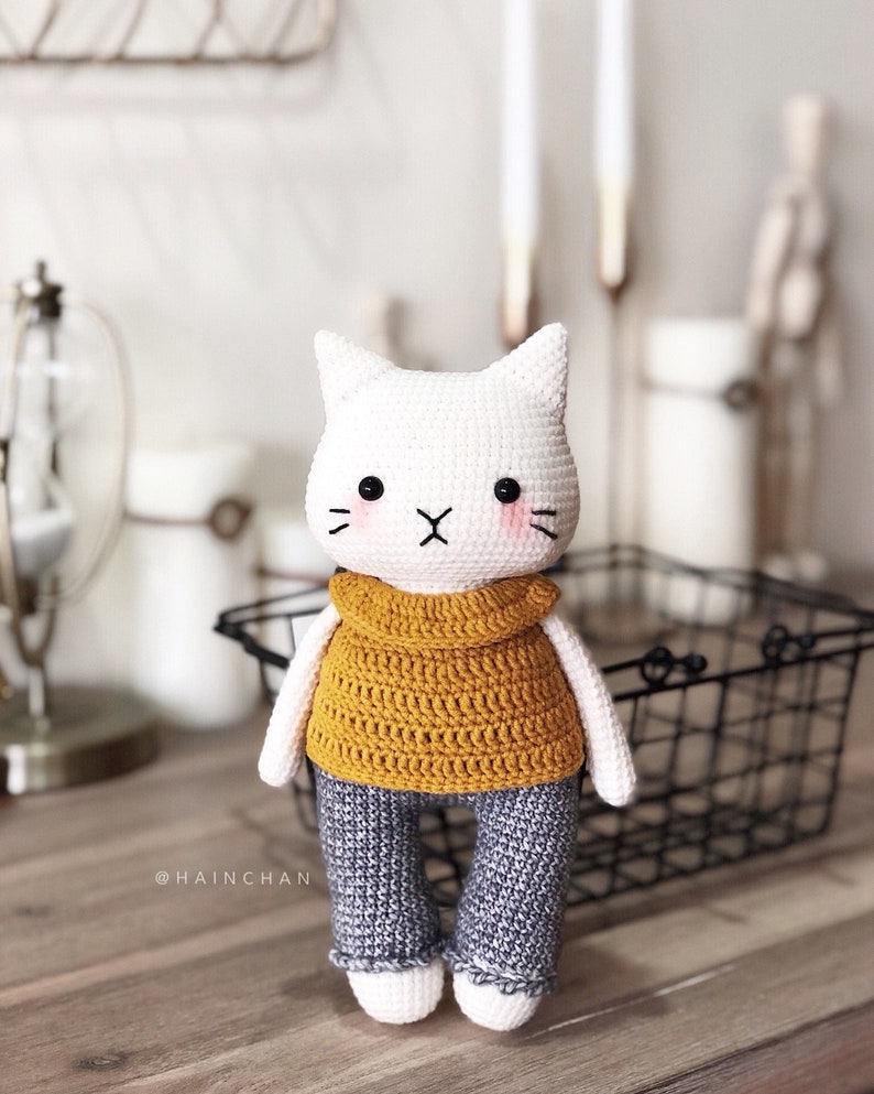 Adorable Oreo & Mochi the Cat Crochet Pattern by Hainchan image 4