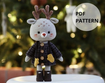 Digital ELLIE the little Reindeer girl Crochet Pattern - Instant Download DIY Amigurumi Pattern in PDF File | Cute Crochet Pattern Ideas