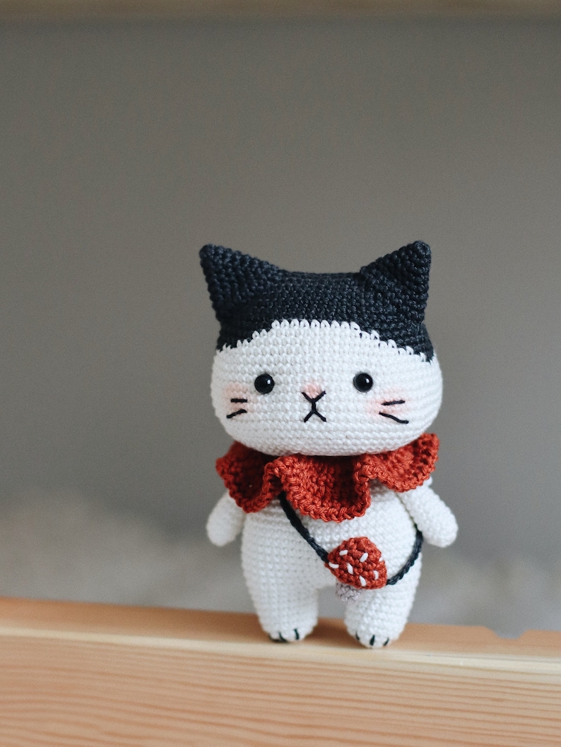 Mushroom Cat Crochet Pattern Digital Instant DIY Amigurumi PDF, Cute Design image 3