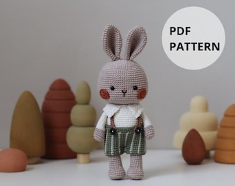 Rene the Bunny Amigurumi Crochet Pattern | Hainchan