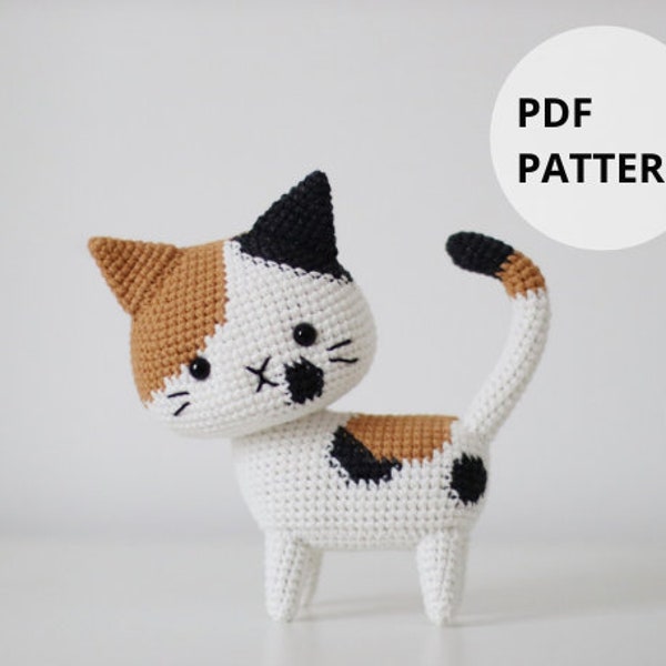 Instant Download Calico Cat Crochet Pattern - DIY Amigurumi PDF, Cute Design