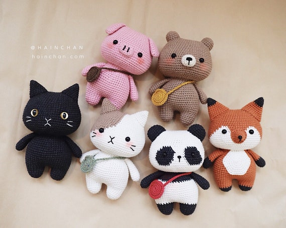 Modèles de crochet d'animaux Amigurumi 18 en 1 par Hainchan Créez