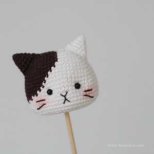 Neue Version: Vier Katzenköpfe Häkelanleitung Digital Instant DIY Amigurumi PDF Bild 4