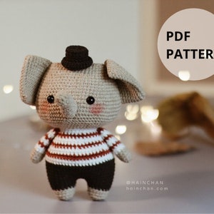 Adorable Little Elephant Amigurumi Crochet Pattern - Create Your Own Pachyderm Toy | Hainchan