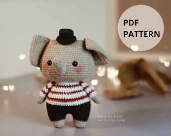 Adorable Little Elephant Amigurumi Crochet Pattern - Create Your Own Pachyderm Toy | Hainchan