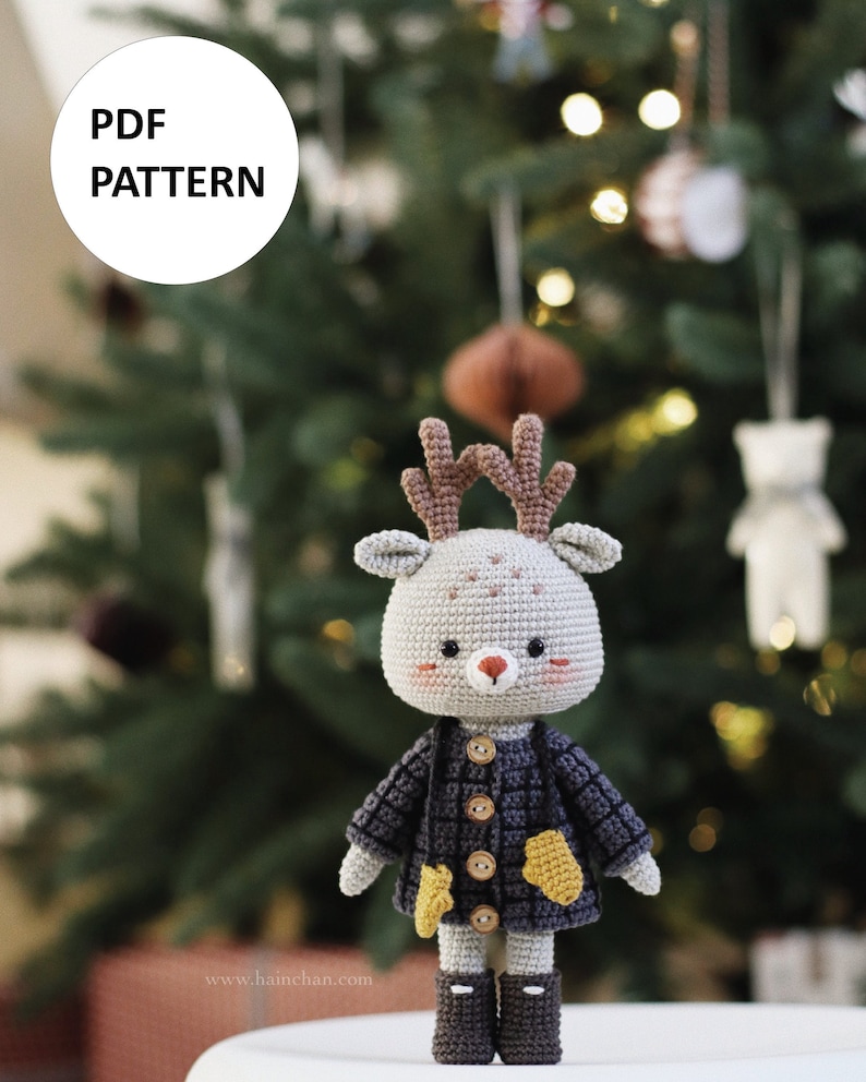 Hainchan's Ellie the Little Reindeer Amigurumi Crochet Pattern DIY Adorable Reindeer Creation image 2