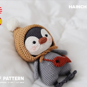 Patrón de ganchillo Cora el pequeño pingüino de Hainchan - Adorable guía de bricolaje de pingüino Amigurumi, descarga instantánea en PDF