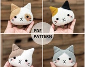 Digital 4 Cat Head Crochet Pattern - Instant Download DIY Amigurumi Pattern in PDF File Cute Crochet Pattern Ideas