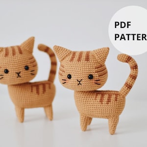 Tabby Cat Crochet Pattern PDF - Easy Amigurumi DIY, Instant Download