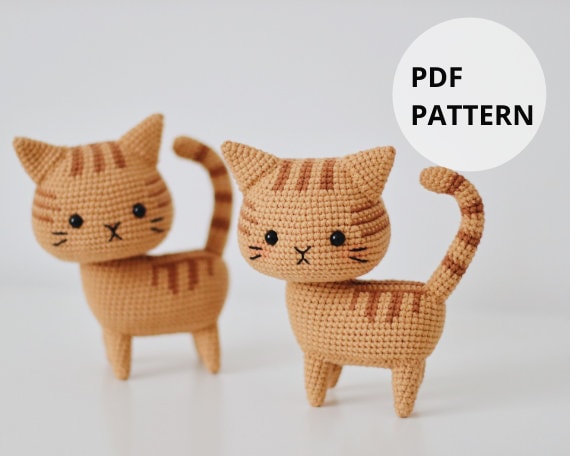 DIY Cat Crochet Kit, Ginger & White Kitten Crochet Kit, Cat Crochet  Pattern, Kitten Crochet Pattern, Amigurumi Cat Pattern, Amigurumi Kitten 