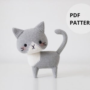 Bicolor Cat Crochet Pattern Digital - Instant Download, DIY Amigurumi PDF, Cute Design