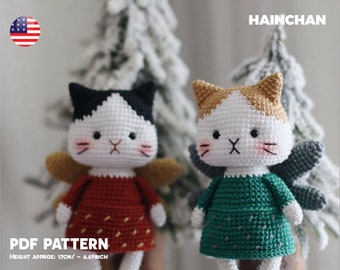 Patrón de Ganchillo Holly the Cat - Amigurumi Kitty - Patrón de Juguete Hecho a Mano - Descarga Digital Instantánea - Guía de Ganchillo PDF