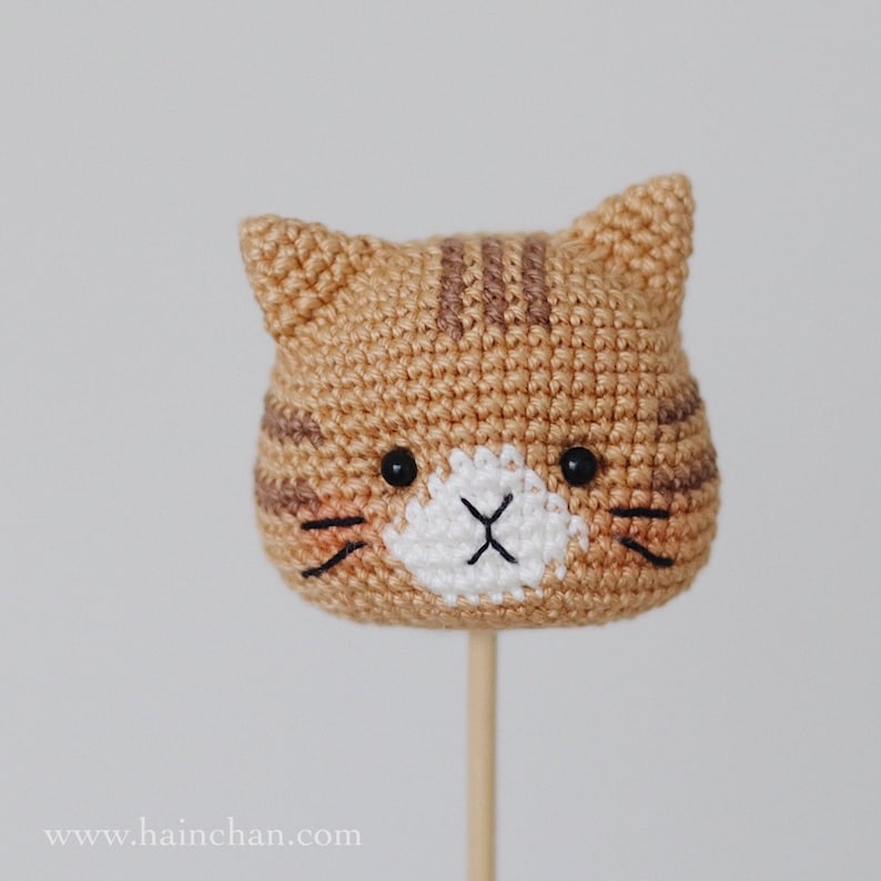 New Version: Four Cat Heads Crochet Pattern Digital Instant DIY Amigurumi PDF image 5