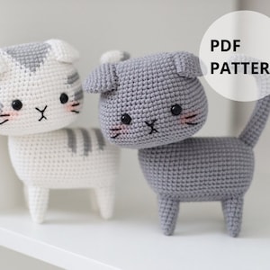 Create Your Own Scottish Fold Cat Amigurumi - Grey & Silver Tabby Patterns Included | Hainchan
