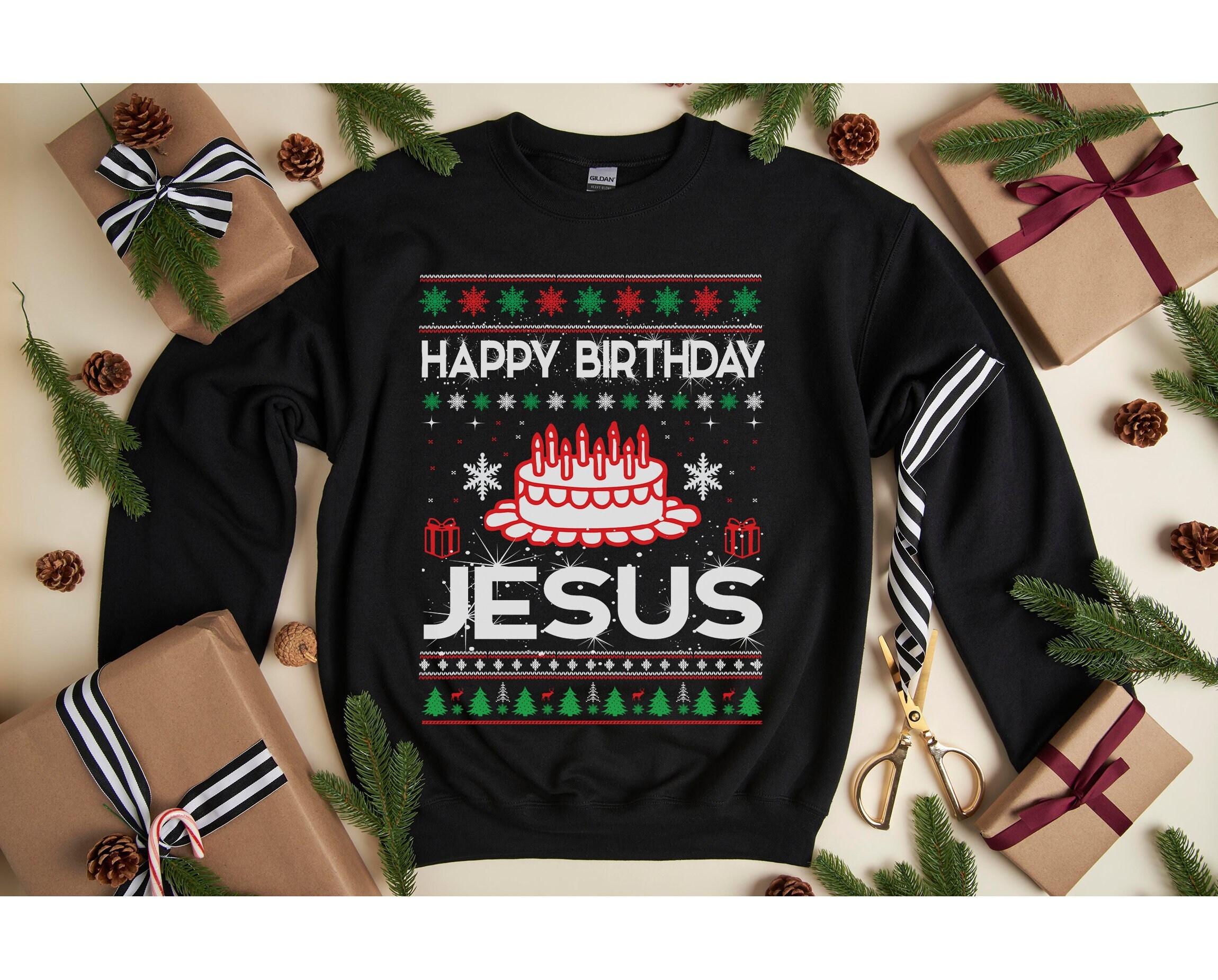 Happy Birthday Jesus Sweater - Etsy