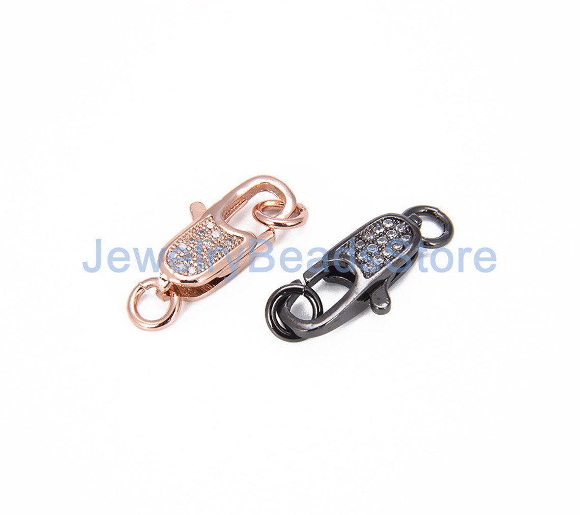 16x6mm Lobster Clasp Gold/Rose Gold/Silver/Black Plating Etsy