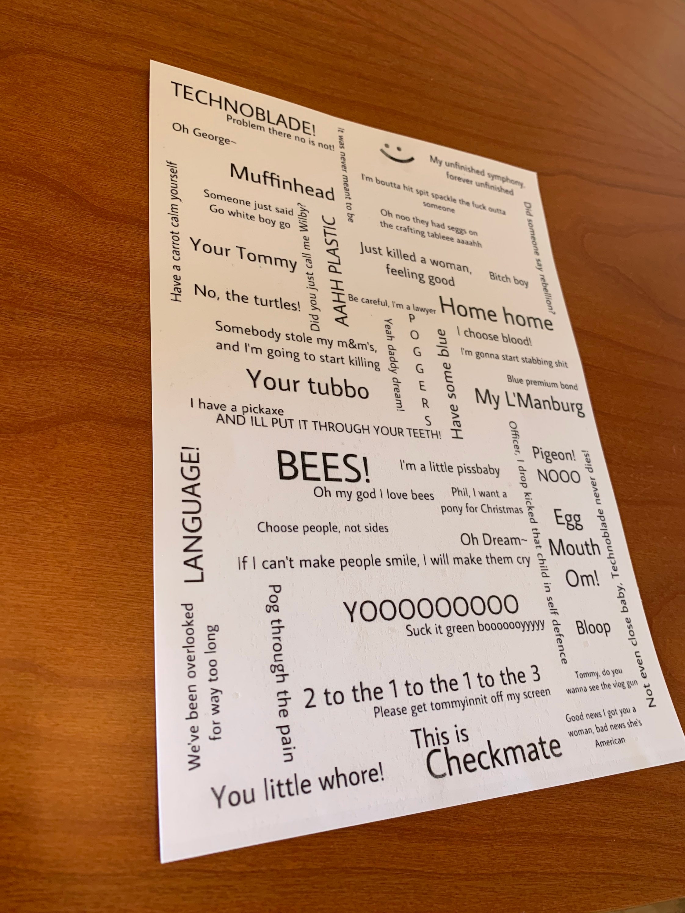 Dream SMP quotes poster | Etsy