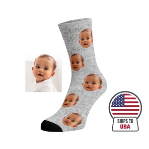 Custom Face socks - Custom Photo Socks, Custom Socks, Personalize Socks, Custom Printed Socks, Picture Socks, funny socks, Father&#39;s Day Gift