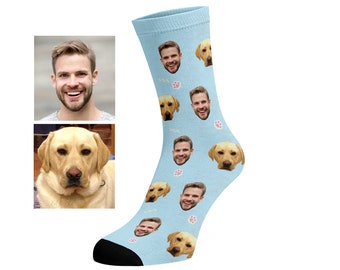 Custom Pet & Owner socks - Custom Photo Socks, Custom Socks, Personalise Socks, Custom Printed Socks, dog socks, cat socks, animal