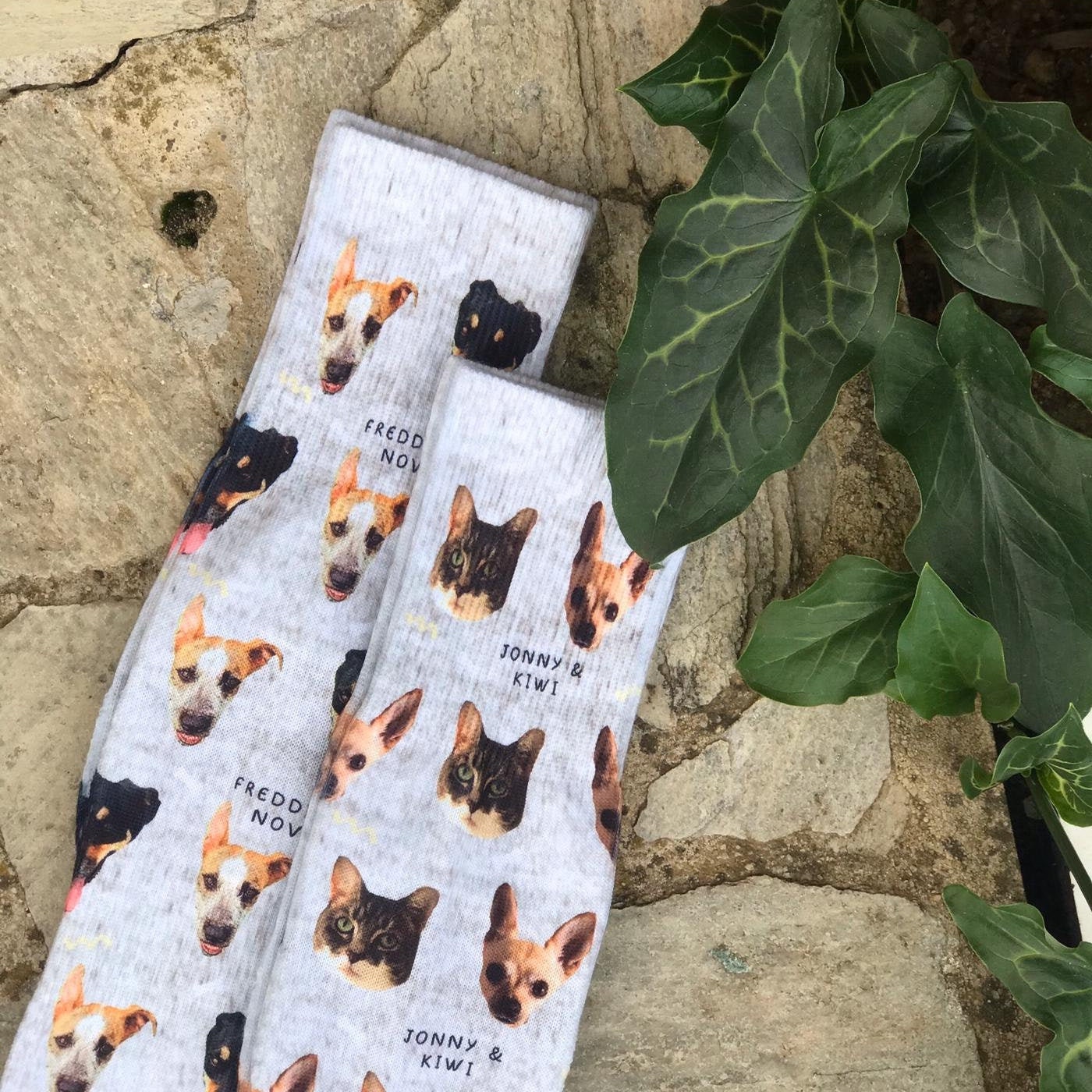 Custom Pet Socks 2 Faces Custom Photo Socks Custom Socks Etsy