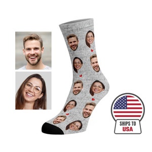 Custom Couple Socks - Custom Photo Socks, Custom Socks, Personalize Socks, Custom Printed Socks, wedding gift, wedding socks
