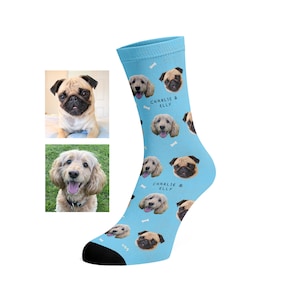 Custom Pet Socks (2 Faces) - Custom Photo Socks, Custom Socks, Personalise Socks, Custom Printed Socks, dog socks, cat socks, animal