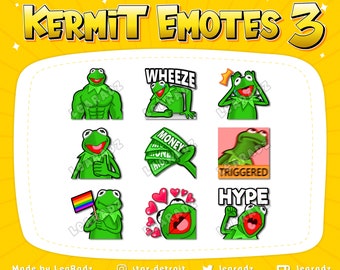 Emotes Twitch and Discord // Kermit Frog Meme 3