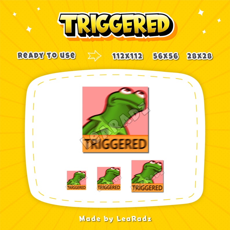Emotes Twitch and Discord // Kermit Frog Meme 3 Etsy