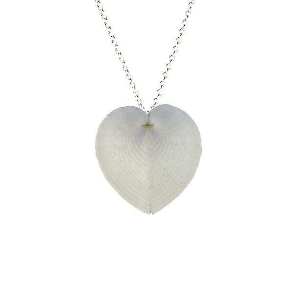 Shell Heart Necklace Etsy