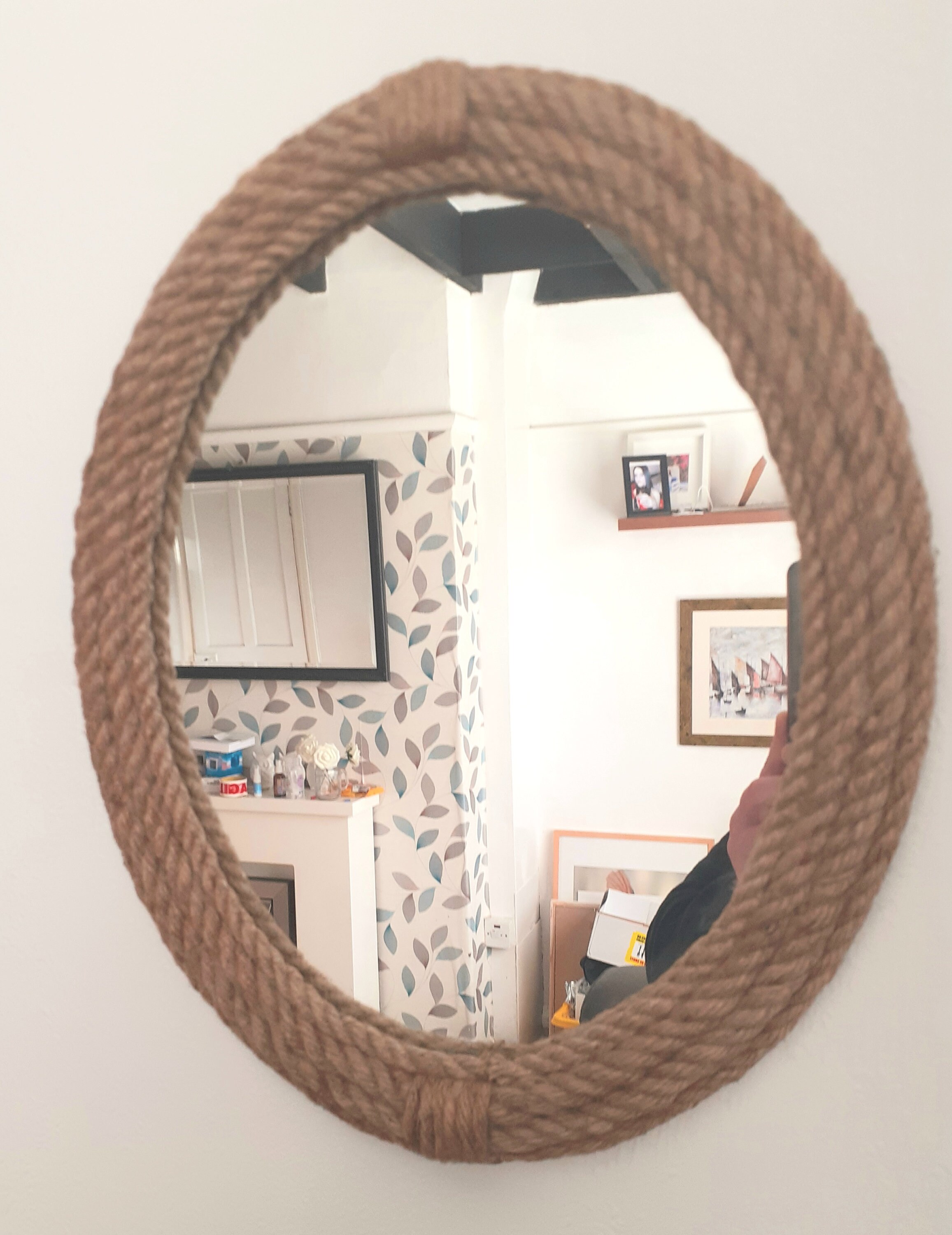 Nautical Inspired Jute Rope Mirror. 16 Inch X 13 Inch Etsy UK
