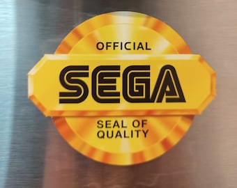 SEGA Seal of Quality Fridge Magnet Logo 3"x2.5" Retro Video Game Mancave Arcade