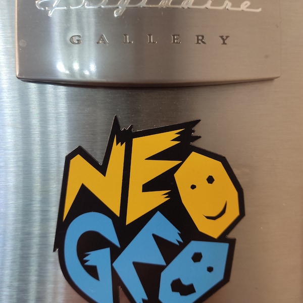 NEO GEO Refrigerator Magnet Logo | Retro Video Games Gaming 3"x2.75"