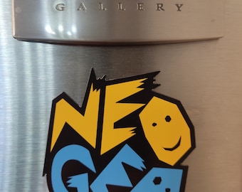 NEO GEO Refrigerator Magnet Logo | Retro Video Games Gaming 3"x2.75"