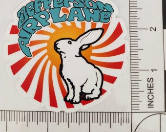 Jefferson Airplane White Rabbit Waterproof Vinyl Sticker decal Logo 3"x3"