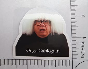 Danny DeVito Ongo Gablogian Always Sunny Philadelphia Art Meme Glossy Vinyl Decal Sticker 2.5"x2.5"