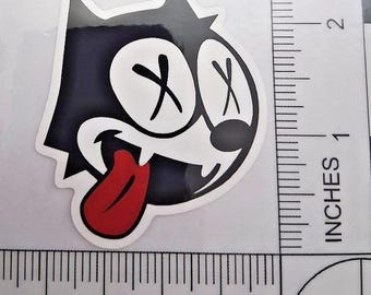 Felix the Cat Dead Glossy Waterproof Logo Decal Sticker 2.5"x2"