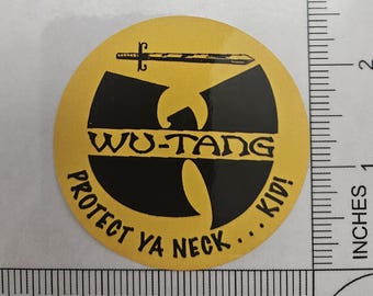 Wu-Tang Clan MMA Protect Ya Neck Glossy Waterproof Vinyl Sticker decal Logo 2.5"x2.5" Wu Tang BJJ jiu jitsu Jujutsu