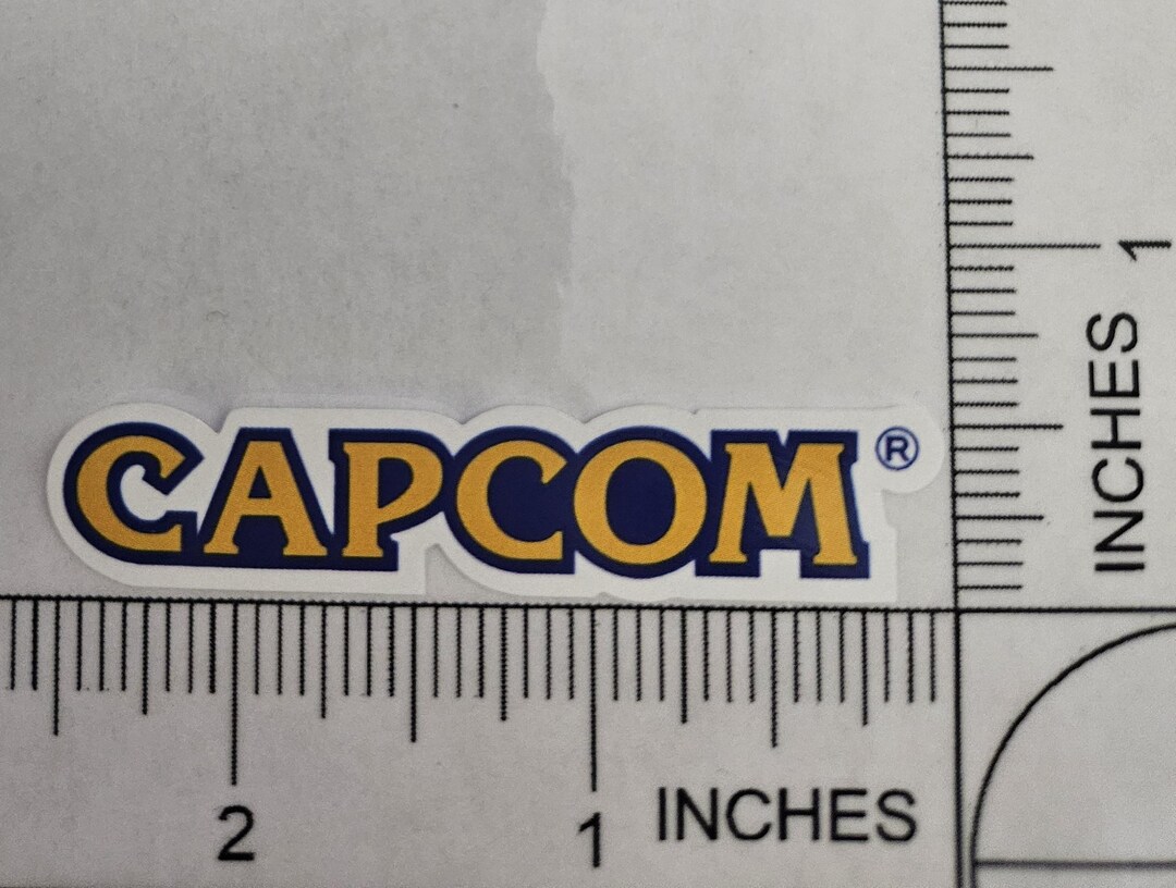 CAPCOM 80s 90s Retro Gaming Vinyl Sticker Decal Logo 2.5