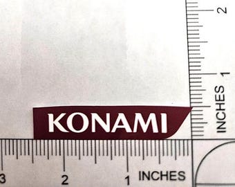 Konami 80s 90s Retro Gaming Vinyl Sticker Decal Logo 2.5"x0.5"