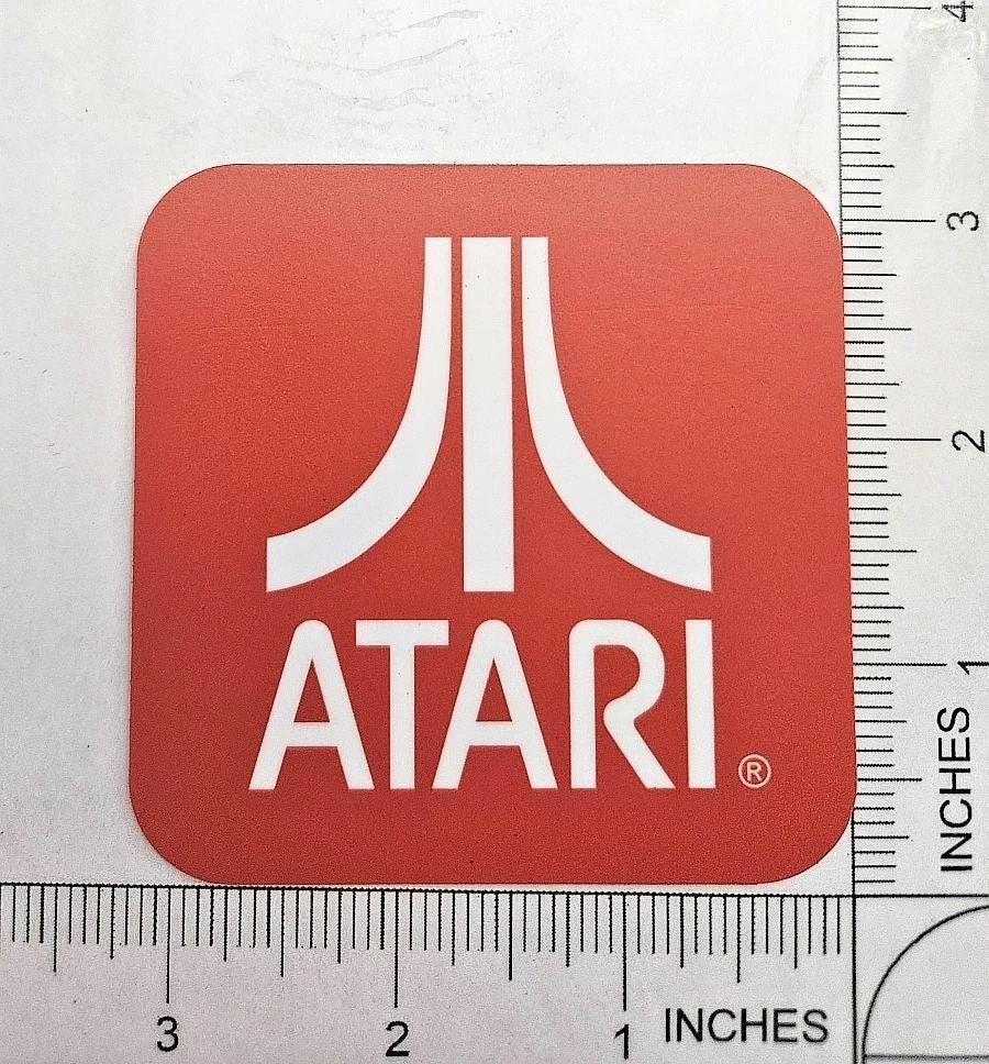 Atari 3ds Sticker Atari 80s 90s Retro Video Game Vinyl Sticker Decal Logo 3