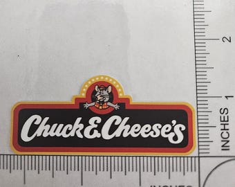 Chuck E Cheese's Retro Logo Waterproof Vinyl Decal Sticker 3.25"x1.5"