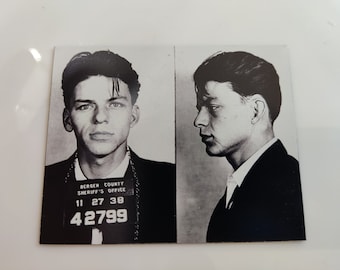 Young Frank Sinatra Mugshot - Fridge Photo Magnet 3"X2"
