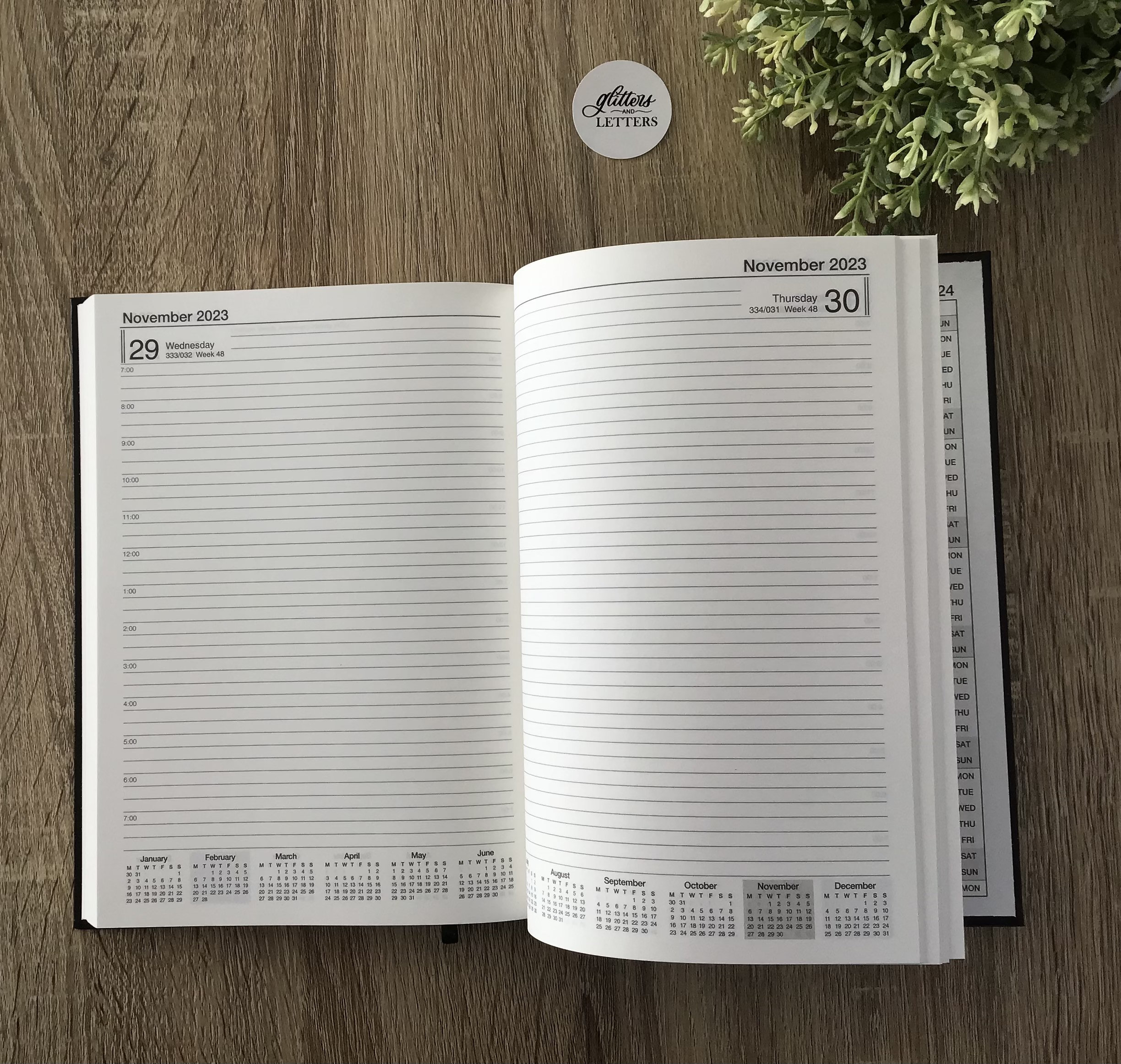 Personalized 2023 Diary/planner A5 Black Day to Page Teachers Etsy