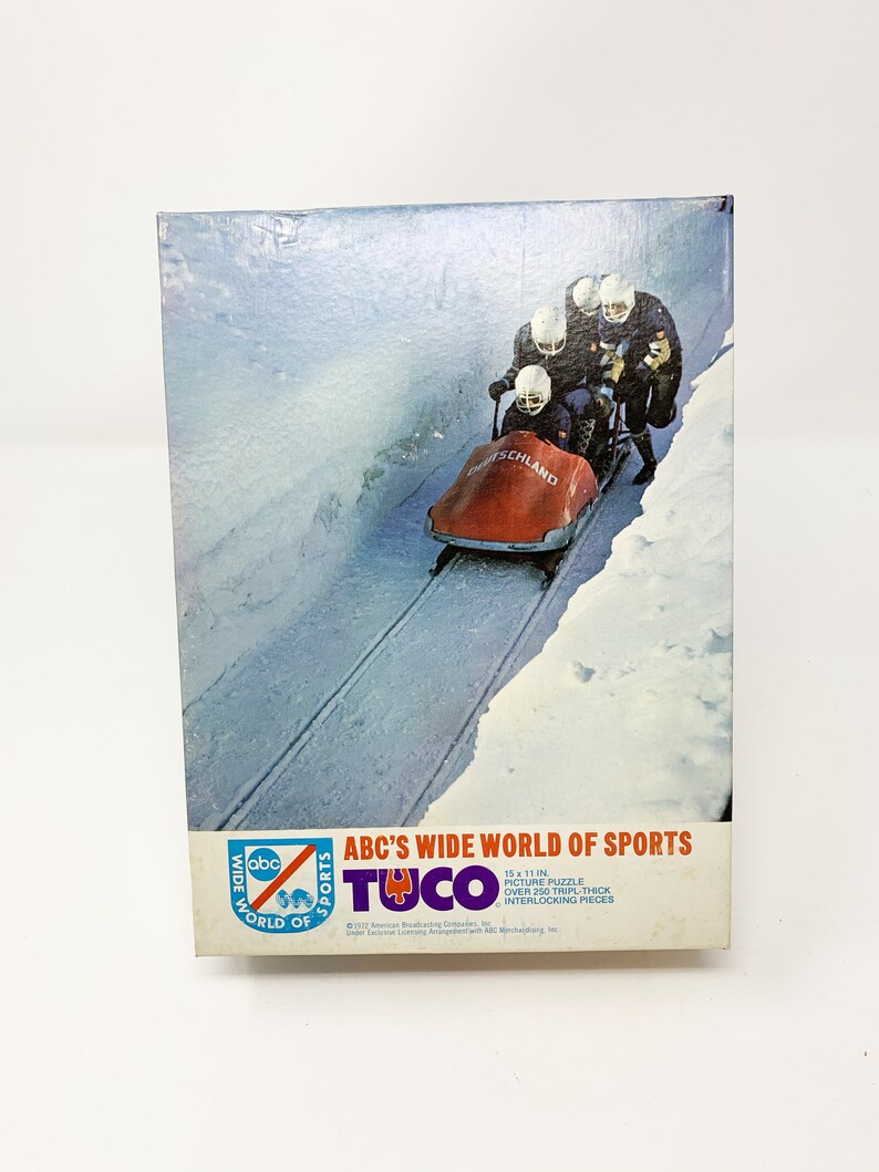 Toboggan Puzzle ABC Wide World of Sports 250 Piece Puzzle Etsy