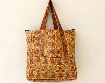 Shopping Bags Christmas Bag ! colorful tote bag Silk Quilted bag recycled Recycled Sari Everyday Bag sari reclaimed